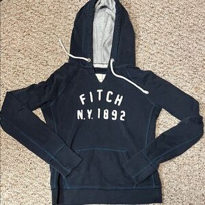 Fitch Navy Hoodie with White Lettering